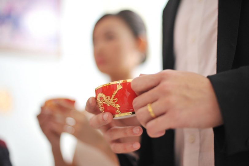 szefei120600085.jpg - traditional chinese wedding tea ceremony, focus on teacup