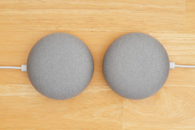 two Google home devices
