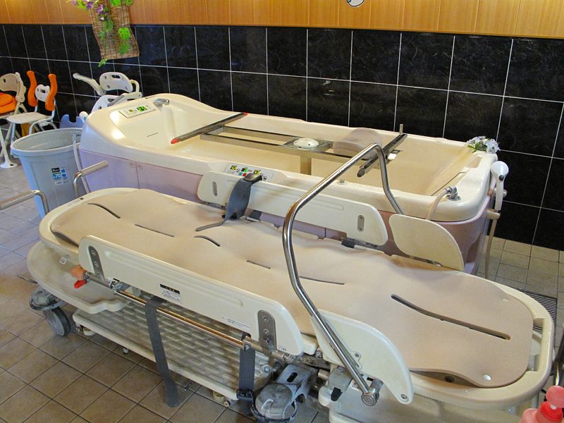 介護付き有料老人ホームの機械浴