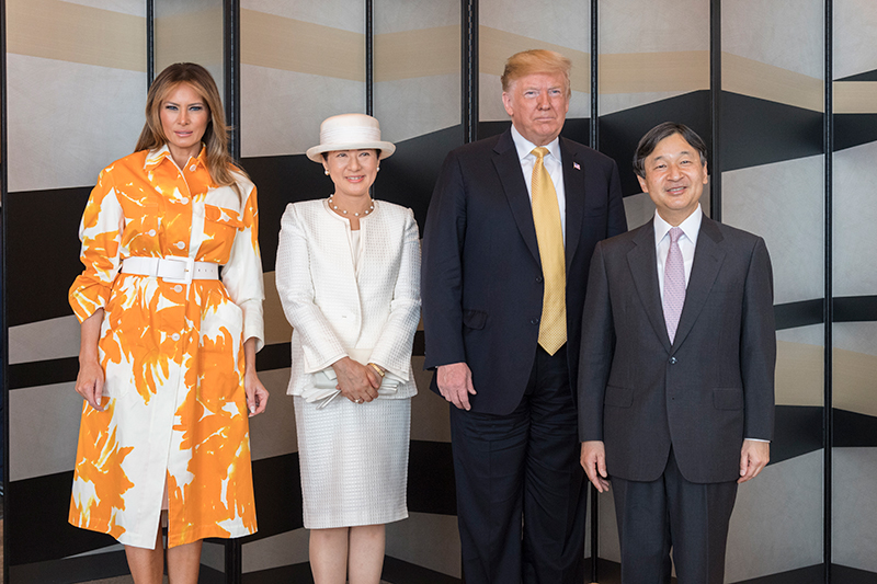 天皇皇后両陛下とトランプ大統領夫妻