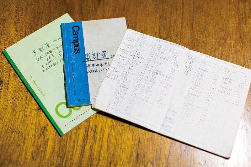 内山さん愛用の家計簿のノート