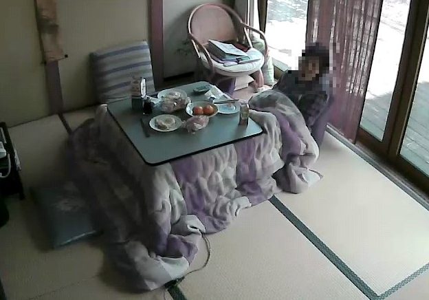工藤広伸さんの認知症のお母さんが見守りカメラに写っている写真