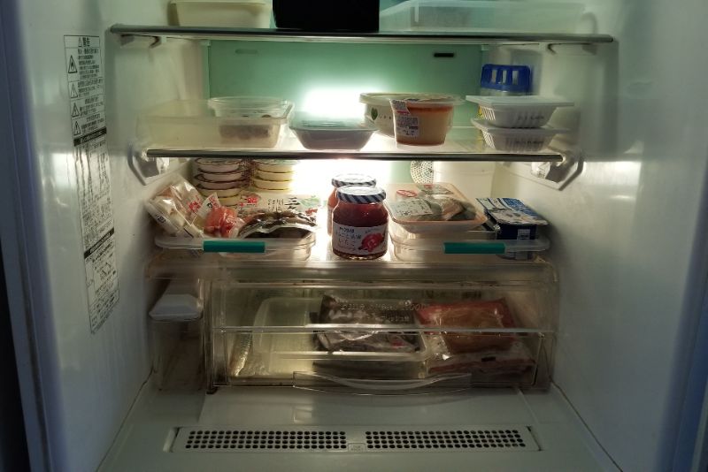 認知症の母の冷蔵庫内の写真