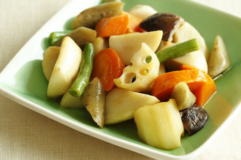 冷凍の和風野菜を使ったシンプルサラダ
