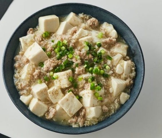 きのこ入り塩麻婆豆腐