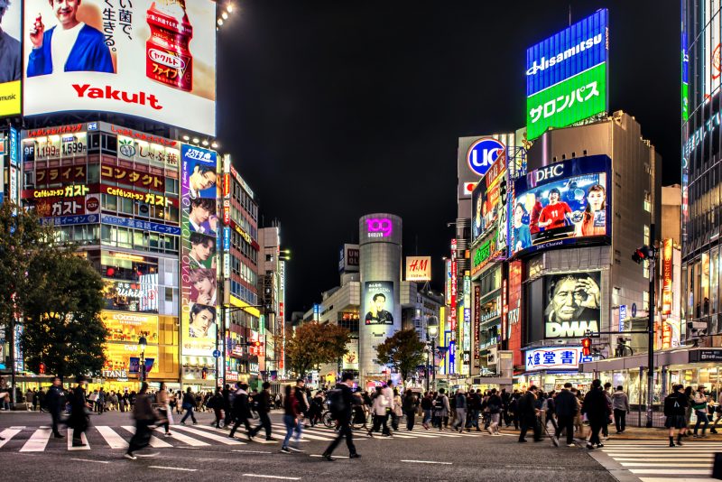 渋谷のスクランブル交差点