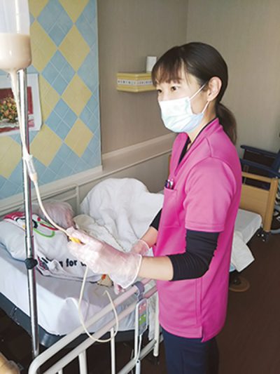 フィオレ・ヴィータ神戸北の訪問看護の様子。