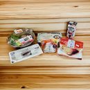セブンイレブンの1/2日分の野菜　シャキシャキ野菜鍋とローソンのさばの塩焼きと7品目のごま豆乳鍋とファミリーマートのしっとりやわらかみつあま冷やしいもとスーパー大麦　紅鮭わかめと明治のザバス MILK PROTEIN脂肪0 ココア風味 200ml
