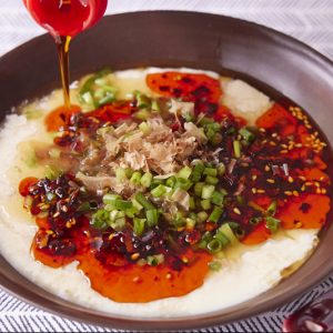 豆乳と黒酢の台湾風ふるふるスープ