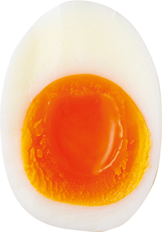 半熟卵の断面