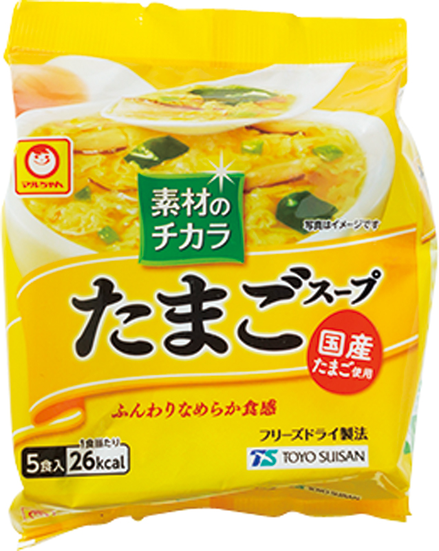 【3位】素材のチカラ たまごスープ マルちゃん 3食入り292円（1食97.3円）