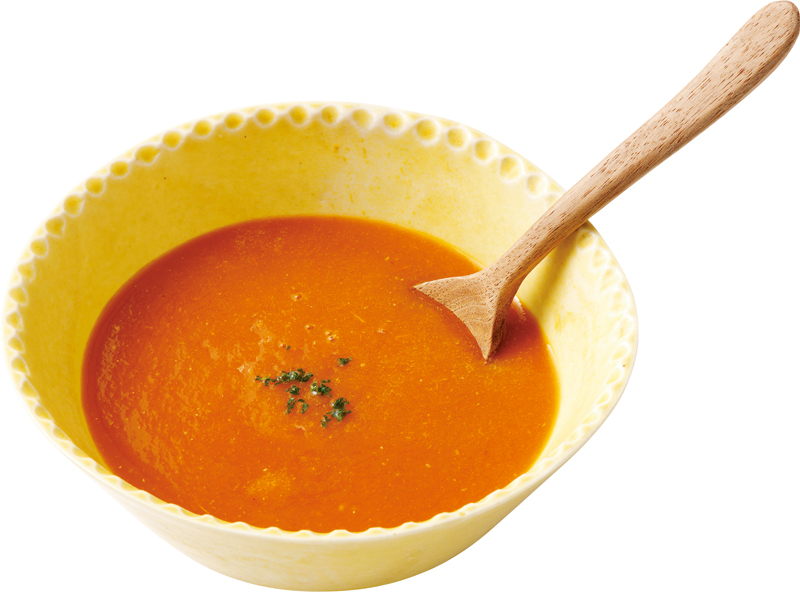 野菜スープ＋トマト