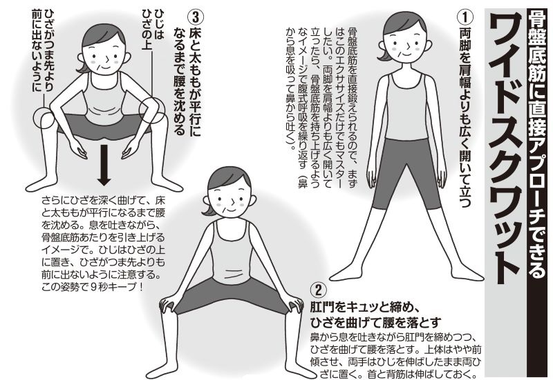 ワイドスクワットのやり方図解