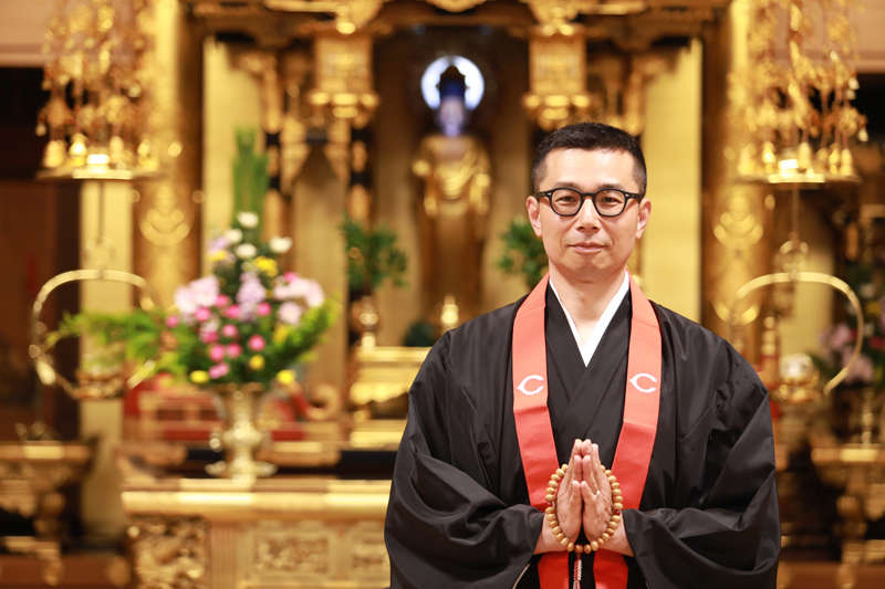 真宗大谷派 超覚寺 住職の和田隆恩さん。