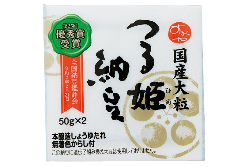 【2位】菅谷食品『つる姫納豆』（50g×2、171円、たれ・からし付）
