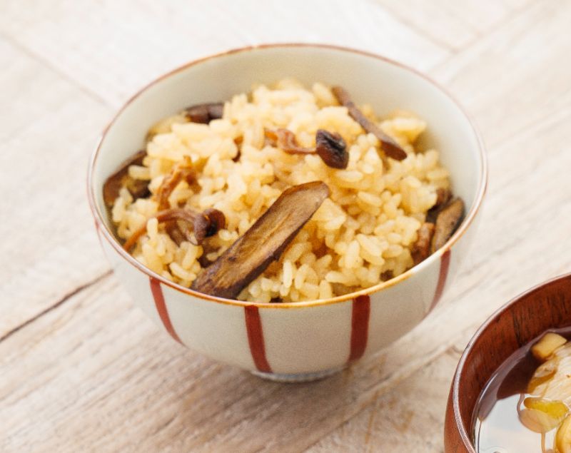 干し野菜きのこの炊き込みご飯