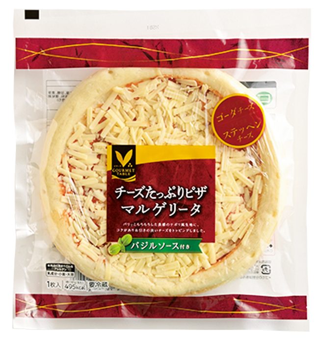 【9位】八社会 Vマーク グルメテーブル チーズたっぷりピザマルゲリータ (1枚／430円）