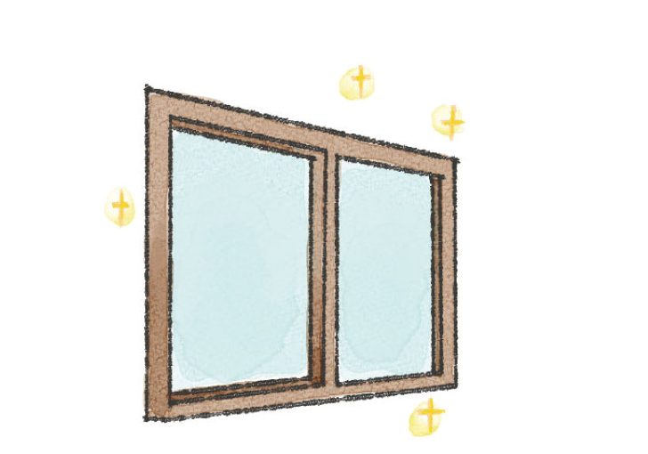ピカピカの窓のイラスト