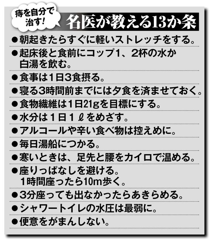 痔を自分で治す！名医が教える13か条