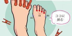 足指の洗濯ばさみ健康法のやり方
