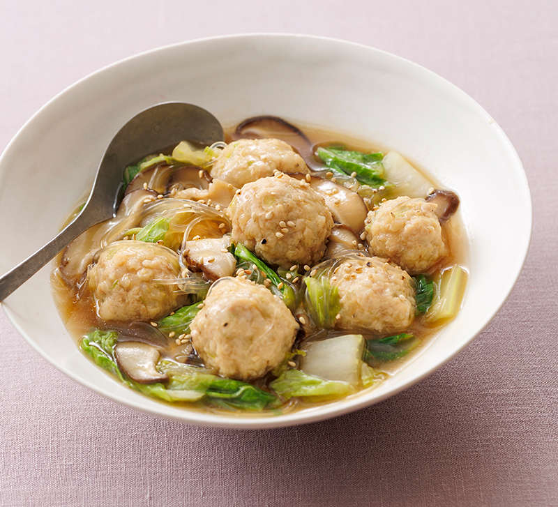 鶏団子と白菜の旨煮