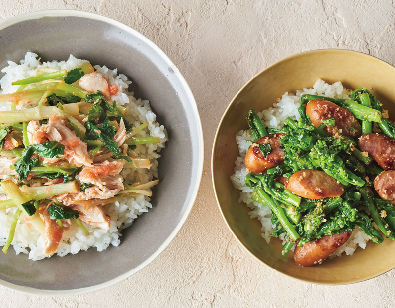 葉ものや茎野菜で作る「丼」レシピ