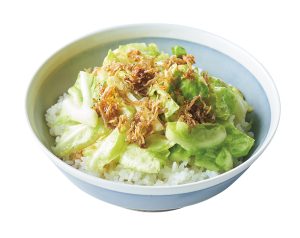 春キャベツのじゃこバター丼