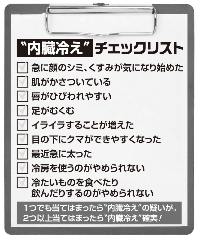 “内臓冷え”チェックリスト