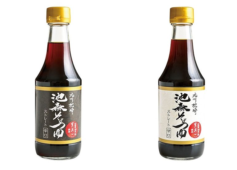 『九州枕崎 池森そばつゆ』（甘口・辛口）各300ml 540円／ナガノファクトリー