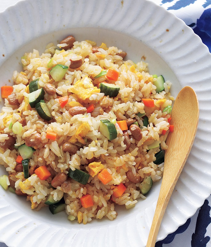 「ぬか漬けの納豆炒飯」