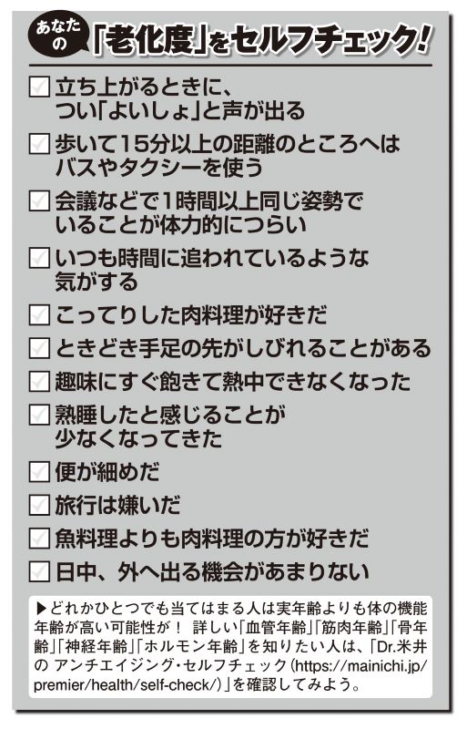 「老化度」セルフチェックリスト