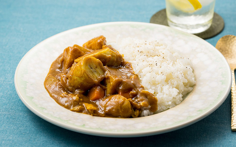 グリーンバナナで作ったカレー