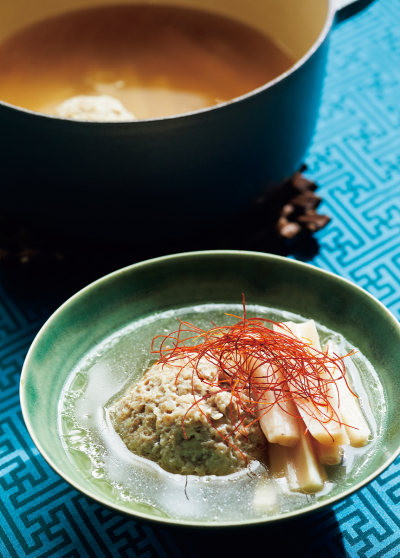 鶏団子とれんこんのスープ