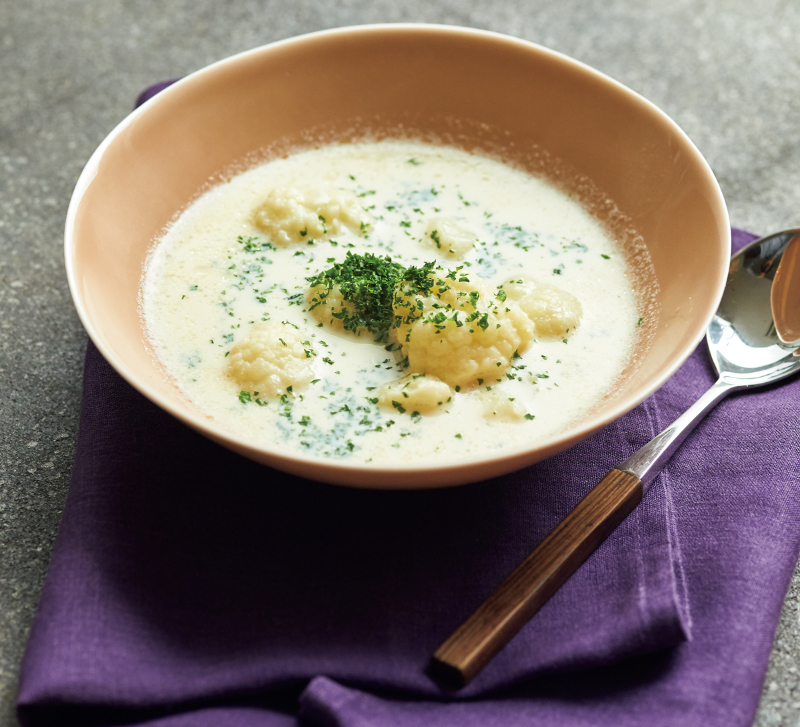 豆乳とカリフラワーのスープ