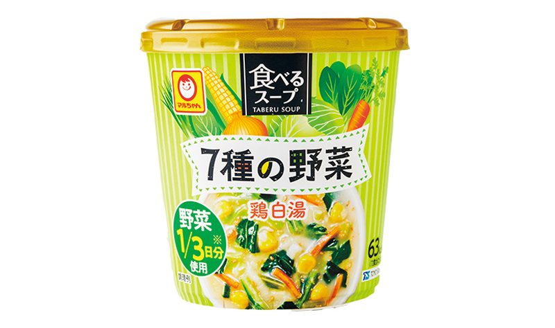 1位　東洋水産（マルちゃん）『食べるスープ 7種の野菜　鶏白湯』