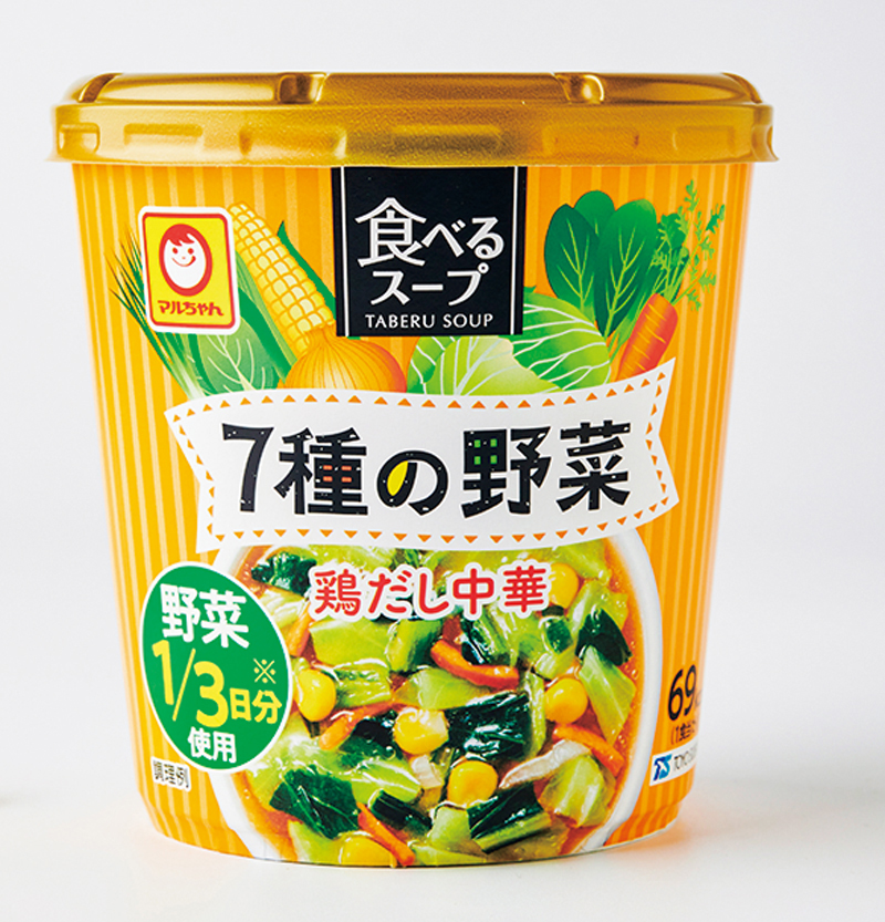 3位　東洋水産（マルちゃん）『食べるスープ　7種の野菜 鶏だし中華』