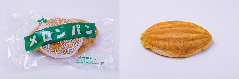 『メロンパン』（160円）。京都ではこれを“メロンパン”と呼ぶ