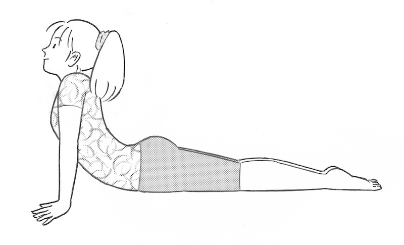 体を反らせて20秒キープ。3回繰り返そう！