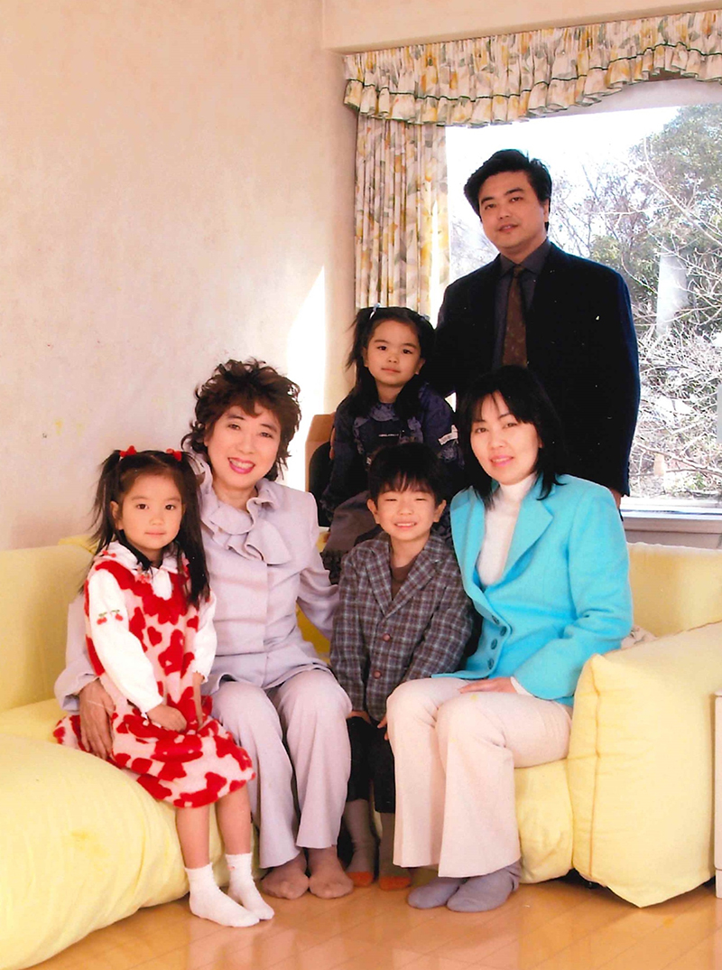 吉川幸枝さんと息子家族