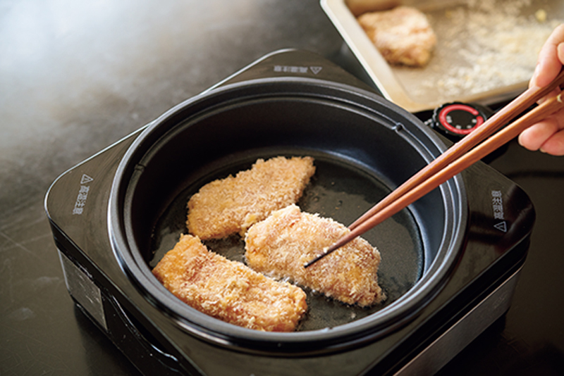 ミルフィーユとんかつの揚げ焼き