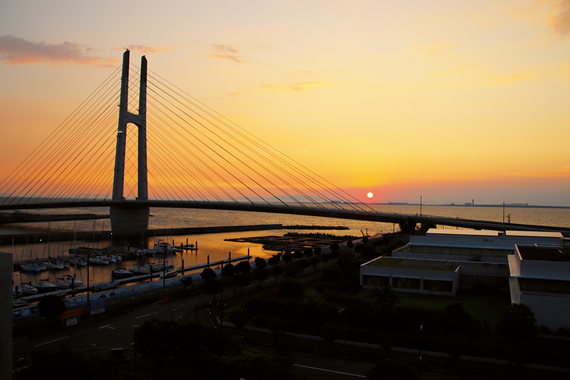 りんくうマーブルビーチに沈む夕日