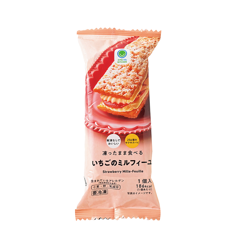 ファミマルKITCHEN 凍ったまま食べるいちごのミルフィーユ／ファミリーマート