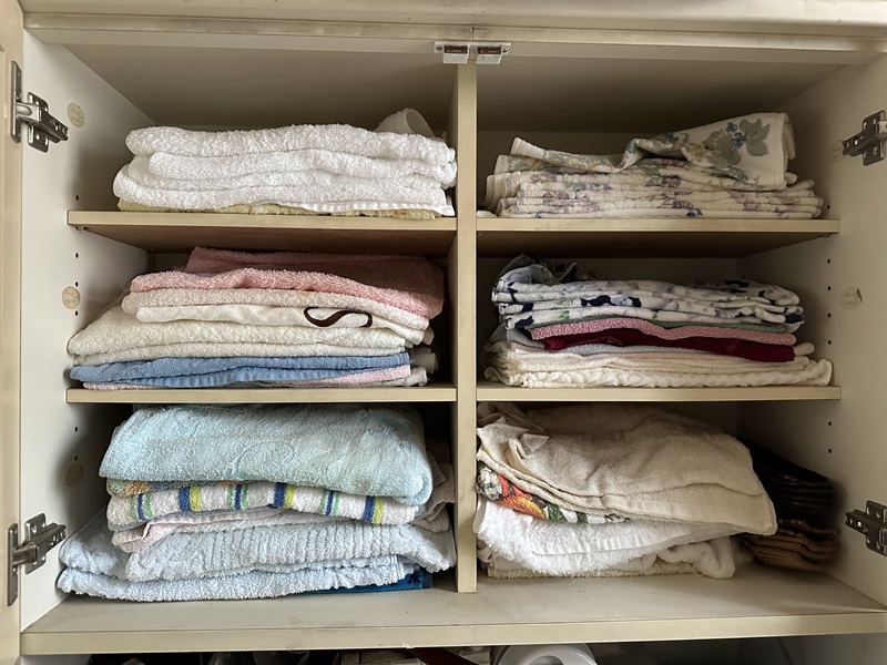 タオルやハンカチなど、使う分だけを保管しよう