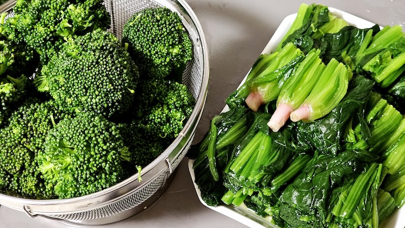 ブロッコリーとほうれん草