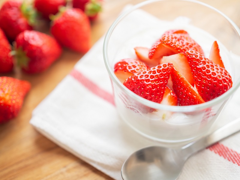 食事は牛乳やヨーグルト、果物などが中心（Ph／イメージマート）