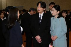 「日本学術振興会育志賞」の授賞式に出席された秋篠宮ご夫妻（2026年3月3日、撮影／JMPA）